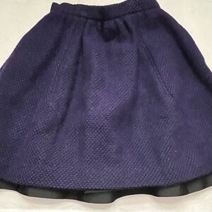 Balenciaga Vintage Deep Purple Tweed Wool Skirt Size 4/6